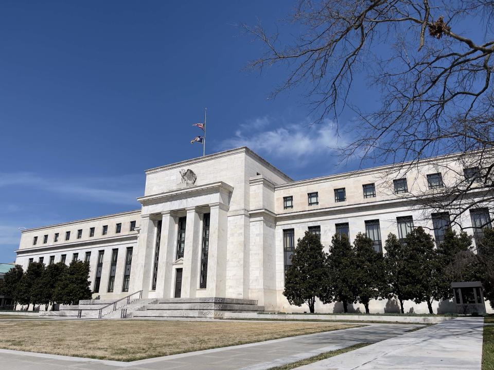 The Federal Reserve building as seen on March 19, 2021 in Washington, DC.