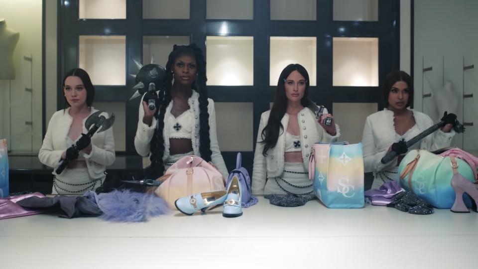 Victoria Pedretti, Symone, Kacey Musgraves and Princess Nokia in “Star-Crossed.” - Credit: Kacey Musgraves/YouTube