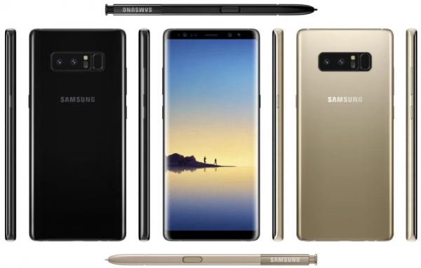疑似 Samsung GALAXY Note 8 官方渲染圖及規格曝光！