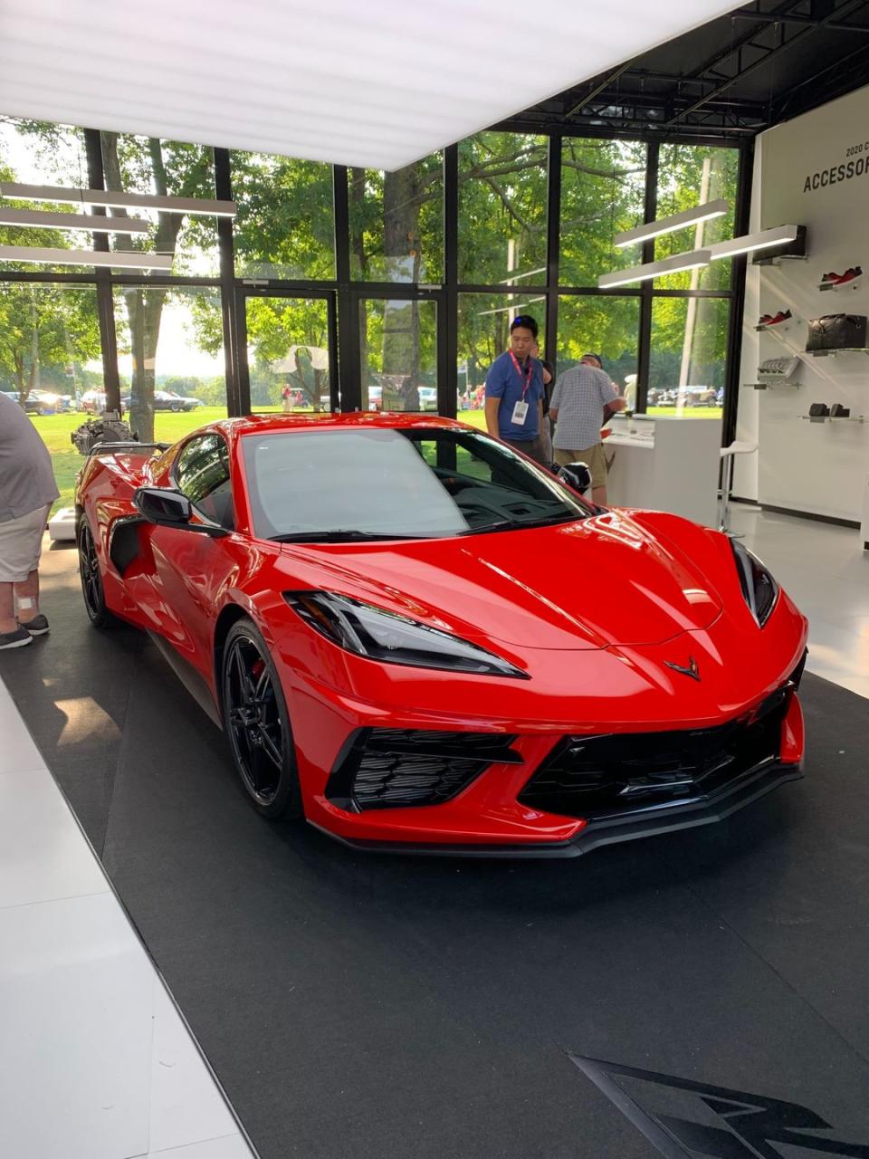 <p>This C8 has the Z51 package, which adds a different front splitter and a rear spoiler as well as a number of mechanical changes.</p>