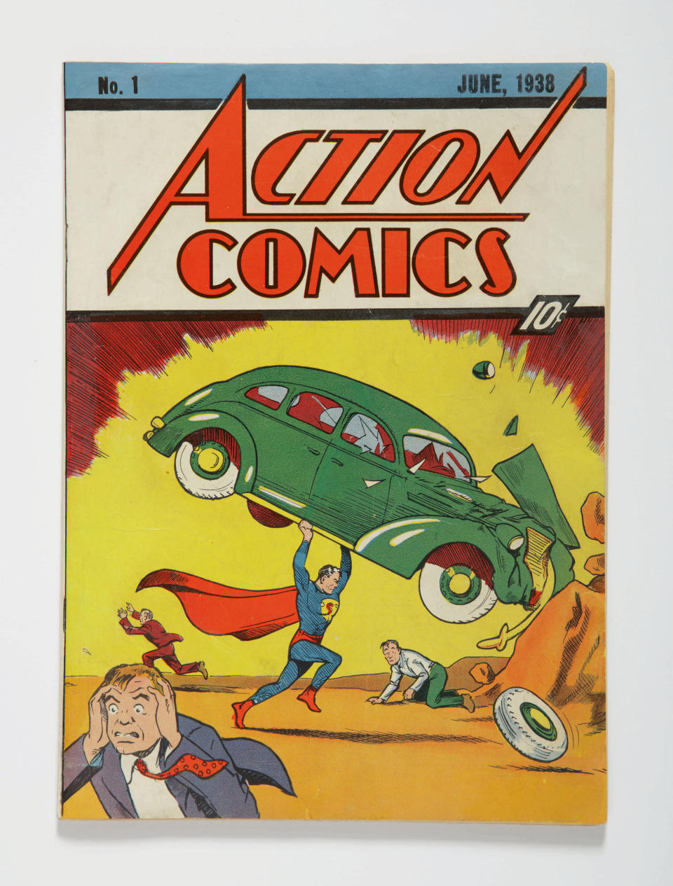 The Superman’s first appearance in June 1938 (Sotheby’s/PA)