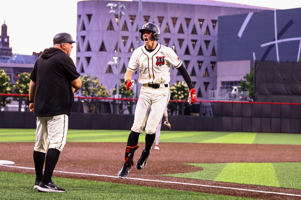 UC senior Josh Hegemann made his first career home run a big one as his eighth-inning grand slam helped the Bearcats to a 10-6 win over 12th-ranked Oklahoma. UC finishes the regular season with 31 wins and now heads to the Big 12 tournament.