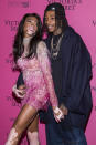 Winnie Harlow and Wiz Khalifa attend the 2018 Victoria's Secret Fashion Show after-party at Pier 94 on Thursday, Nov. 8, 2018, in New York. (Photo Charles Sykes/Invision/AP)