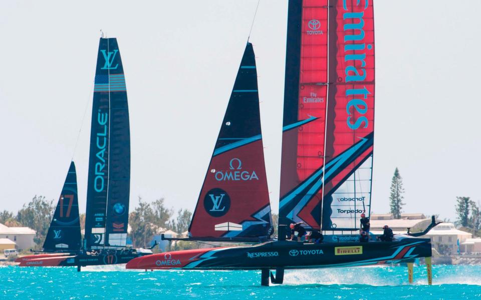 New Zealand hold a 3-0 lead in their first to seven series against the USA in the America's Cup final match in Bermuda - AFP