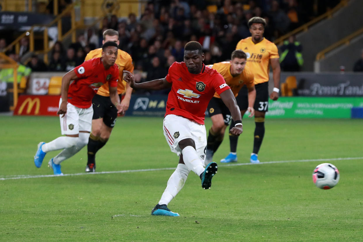 Paul Pogba saw his penalty saved by Rui Patricio. (Credit: Getty Images)