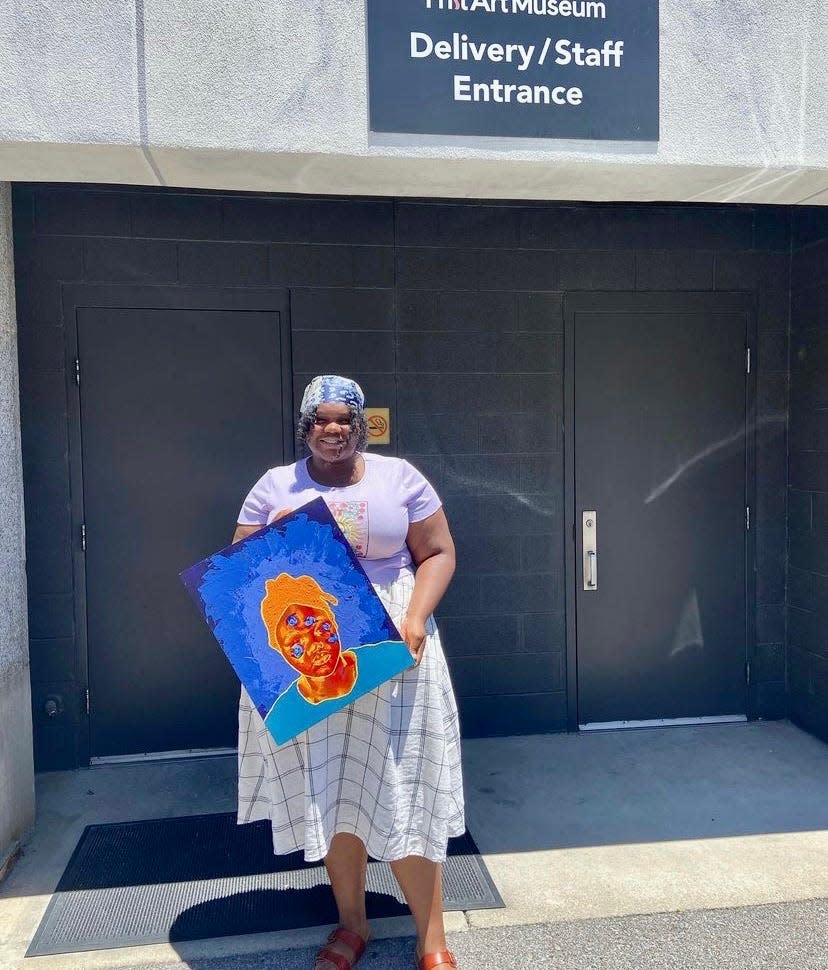 Trinity Anthony hand delivered her art to the Frist Art Museum over the summer. “Internal Transfixation” will be on display as part of the Young Tennessee Artists Exhibition from Sept. 2, 2022 to Feb. 12, 2023 in the Conte Community Arts Gallery.