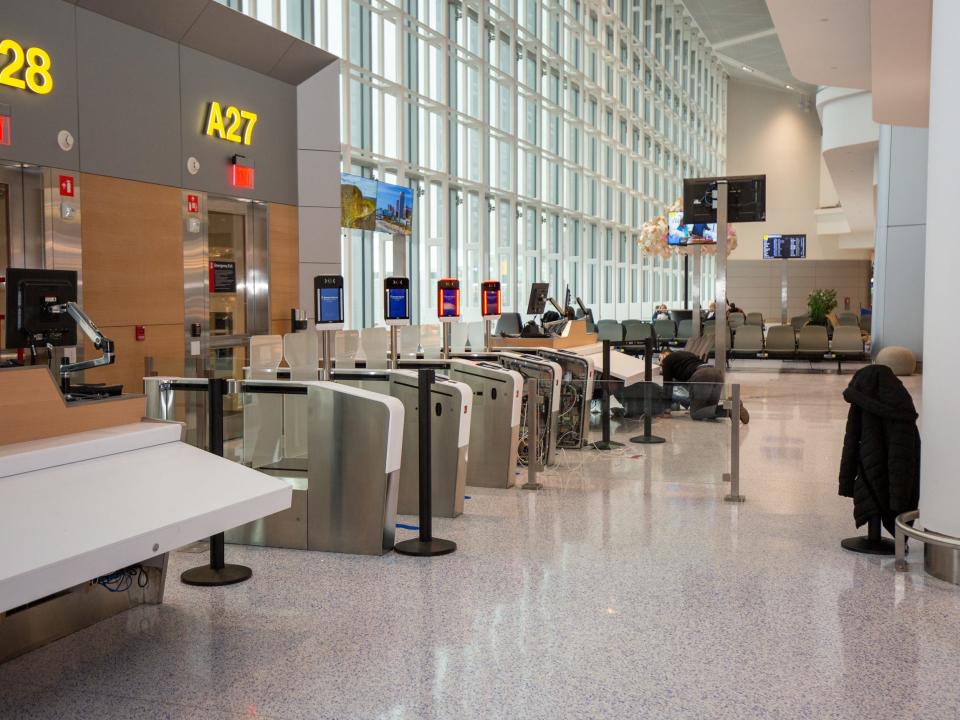 The departure hall at Newark Liberty International Airport's new Terminal A.