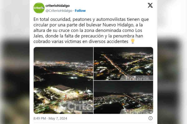 En la ciudad de Pachuca, Hidalgo, se registraron apagones masivos 