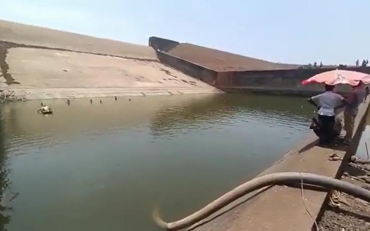 A government official in India has been suspended from his job after he ordered Kherkatta dam to be drained