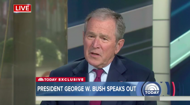 Screengrab of George W. Bush on 