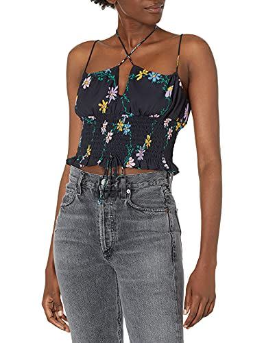5) Cropped Cami Floral Top