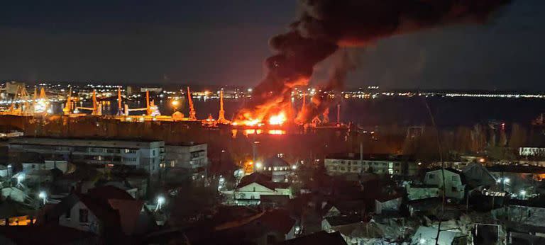 El ataque ucraniano al barco ruso Novocherkassk en Crimea