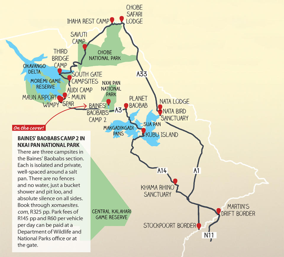 Botswana map