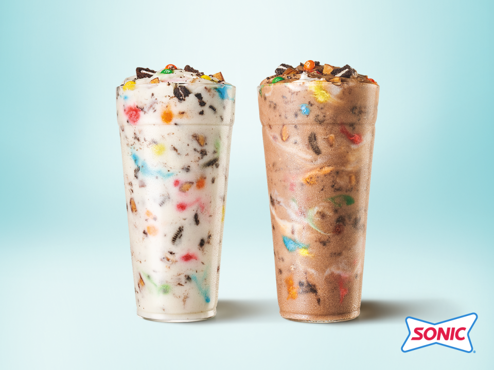 Sonic's Trick or Treat Blast has chunks of Heath bars, M&M’s Minis and Oreo cookie pieces, all mixed with soft serve. The treat ($4.59 for a medium) is available until Dec. 31, while supplies last.