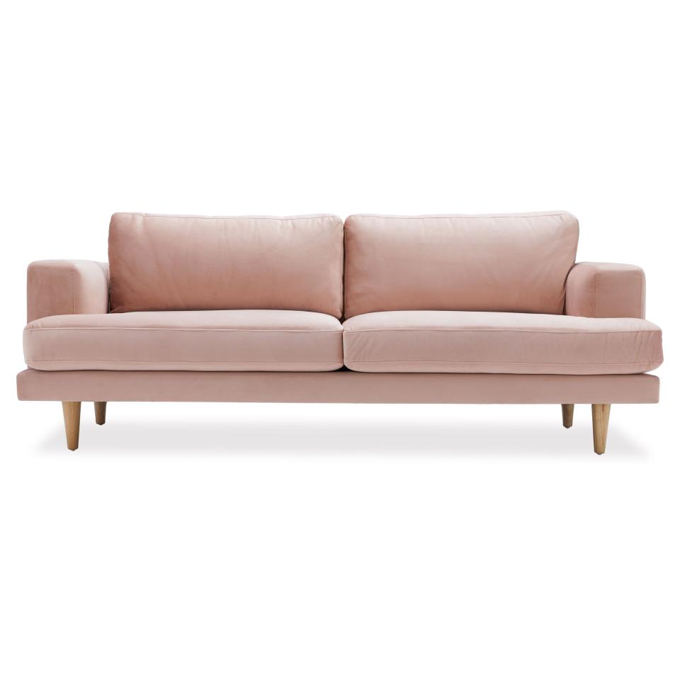 1) Velvet Track Arm Sofa