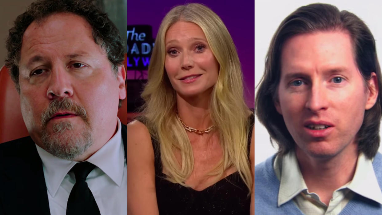  Jon Favreau, Gwyneth Paltrow, and Wes Anderson. 