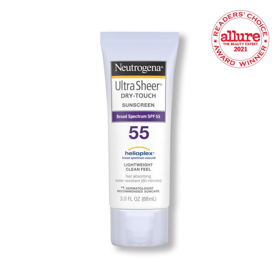 <strong>Body Sunscreen:</strong> Neutrogena Ultra Sheer Dry-Touch Sunscreen SPF 55