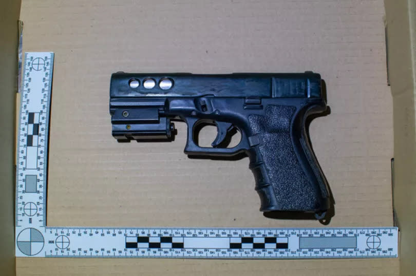 The gun recovered by a sniffer dog from a bush near where Anderson was arrested -Credit:MPS