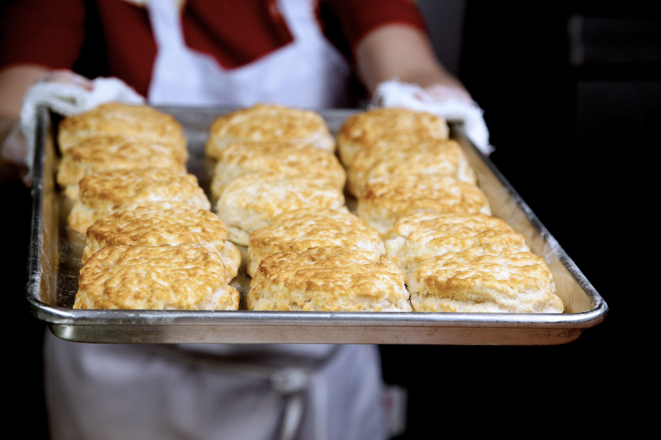 Marshall Scarborough, vice president of menu and culinary innovation at Bojangles, tells Yahoo Life that buttermilk biscuits got their start in farmhouse kitchens in the 19th century. 
