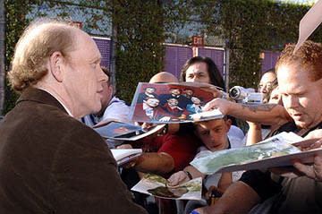Ron Howard signs some "Happy Days" stuff at the LA premiere of Universal's Cinderella Man