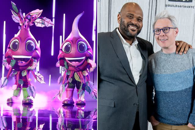 <p>Michael Becker/FOX; Roy Rochlin/Getty</p> Beets on The Masked Singer and Ruben Studdard and Clay Aiken