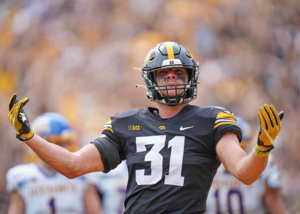 Iowa linebacker Jack Campbell.