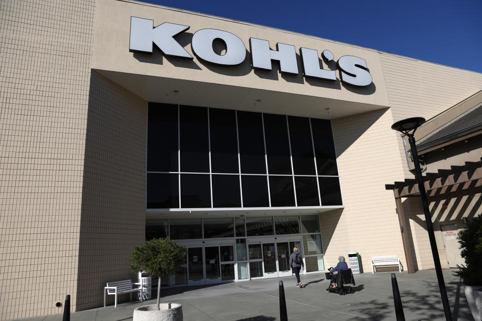 The exterior of a Kohl's store