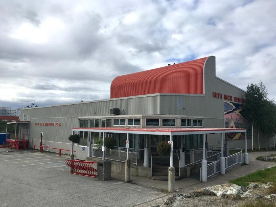 The Ruth Inch Memorial Pool in Yellowknife on Aug. 27, 2020. The City of Yellowknife is re-opening it, and several other facilities, on Monday. (Walter Strong/CBC - image credit)