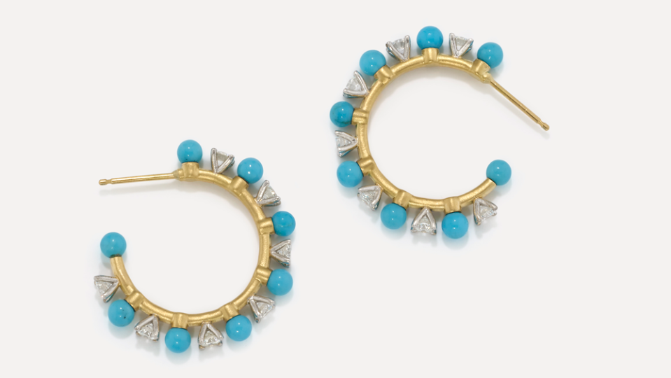 Irene Neuwirth One-of-a-Kind Gumball Hoop Earrings - Credit: Irene Neuwirth