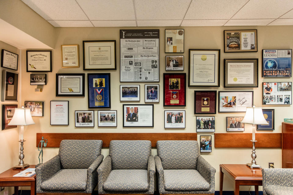 Fauci's office at the National Institutes of Health in Bethesda, Md., on Sept. 10, 2020.<span class="copyright">Stefan Ruiz for TIME</span>