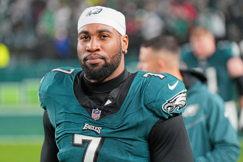 Former Philadelphia Eagles linebacker Haason Reddick (7) was traded to the Jets, but now might be moving on before his first season in New York starts. (Photo by Andy Lewis/Icon Sportswire via Getty Images)