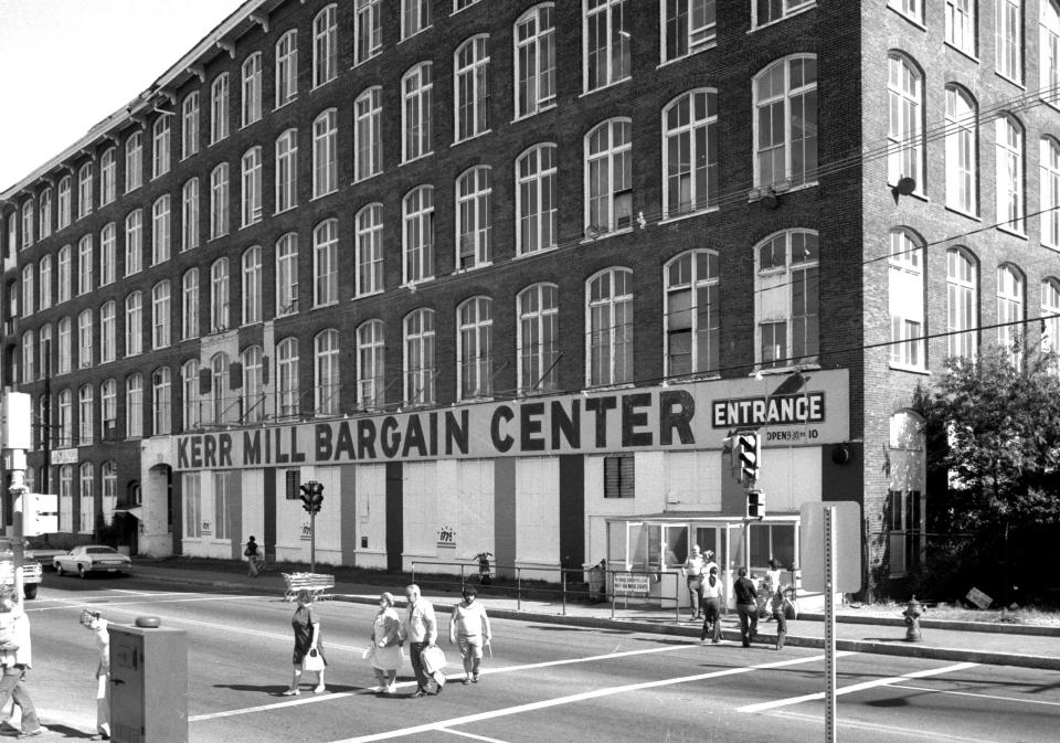 A view of the Kerr Mill Bargain Center on Martine Street in Fall River.