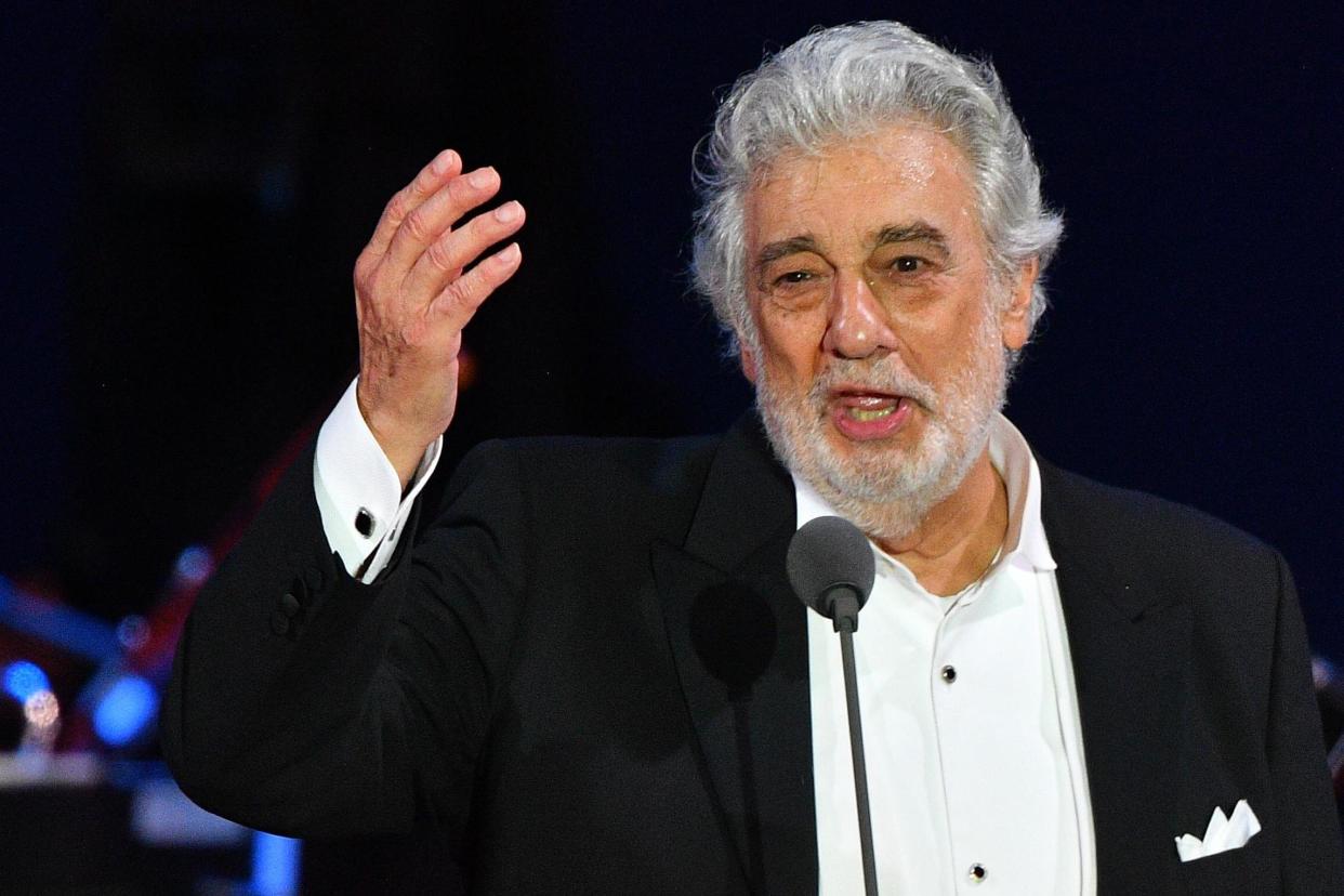 Placido Domingo performs in Szeged, Hungary, on 28 August, 2019: ATTILA KISBENEDEK/AFP/Getty Images