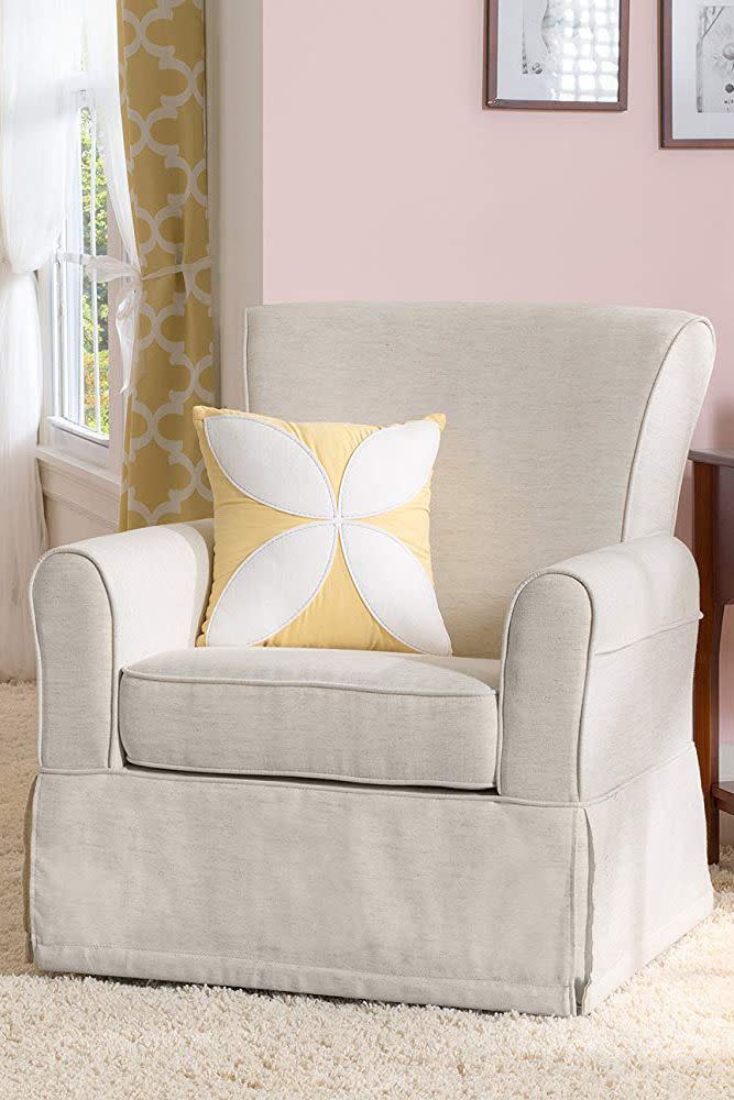 Upholstered Glider Swivel Chair