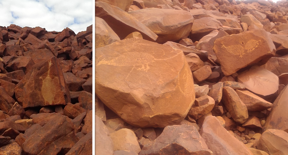 Rock art at Murujuga is believed to be between 50,000 and 70,000 years old. Source: Ray Dahlstrom