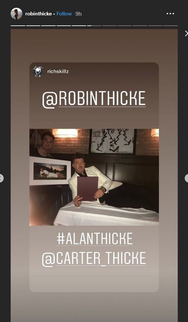 Robin Thicke celebrated his 42nd birthday with his closest friends and family.