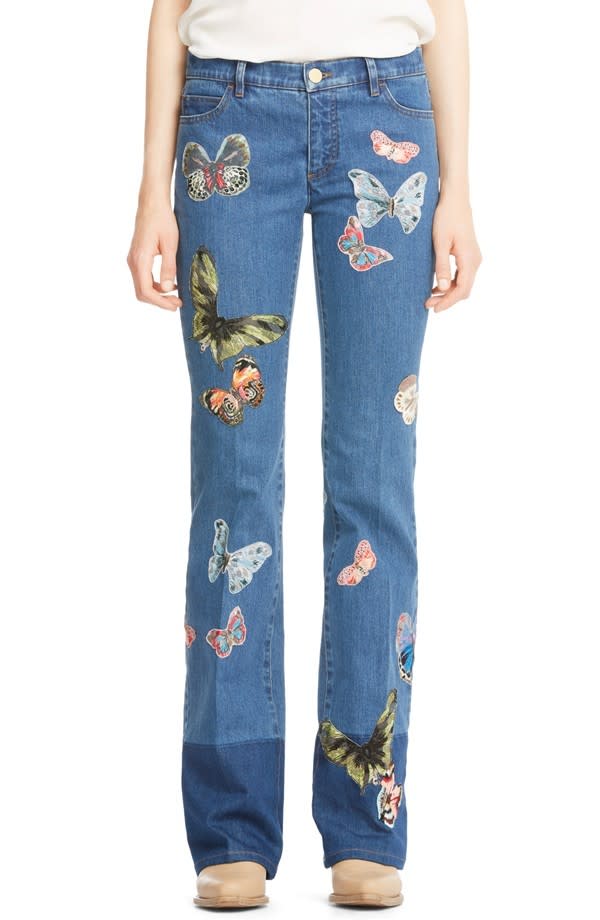 <p>Valentino Butterfly Embroidered Straight-Leg Jeans, $3,590, <a href="http://shop.nordstrom.com/s/pant-denim-butterfly-emb-5pk/4175142?cm_mmc=polyvorecpcdesktop-_-datafeed-_-women:bottoms:pant-_-5033594&mr:referralID=61b0ba0f-835b-11e5-a824-0050569406b5" rel="nofollow noopener" target="_blank" data-ylk="slk:Nordstorm.com;elm:context_link;itc:0;sec:content-canvas" class="link ">Nordstorm.com</a><br><br></p>