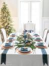 <p>To give your red-and-green palette a rest, add some wintry blues to your Christmas feast.</p><p><em><a href="https://sanctuaryhomedecor.com/an-easy-christmas-centerpiece-for-a-long-table/" rel="nofollow noopener" target="_blank" data-ylk="slk:Via Sanctuary Home Decor;elm:context_link;itc:0;sec:content-canvas" class="link ">Via Sanctuary Home Decor</a> </em></p>