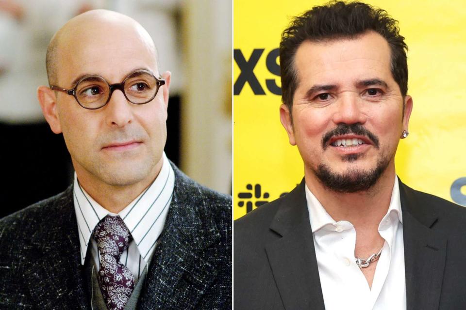 <p>Barry Wetcher/20th Century Fox/Kobal/Shutterstock; Diego Donamaria/Getty</p> Stanley Tucci in 2006