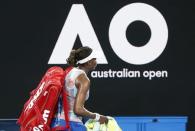 Tennis - Australian Open - Venus Williams of the U.S. v Belinda Bencic of Switzerland - Rod Laver Arena, Melbourne, Australia, January 15, 2018. Williams leaves after losing her match. REUTERS/Thomas Peter