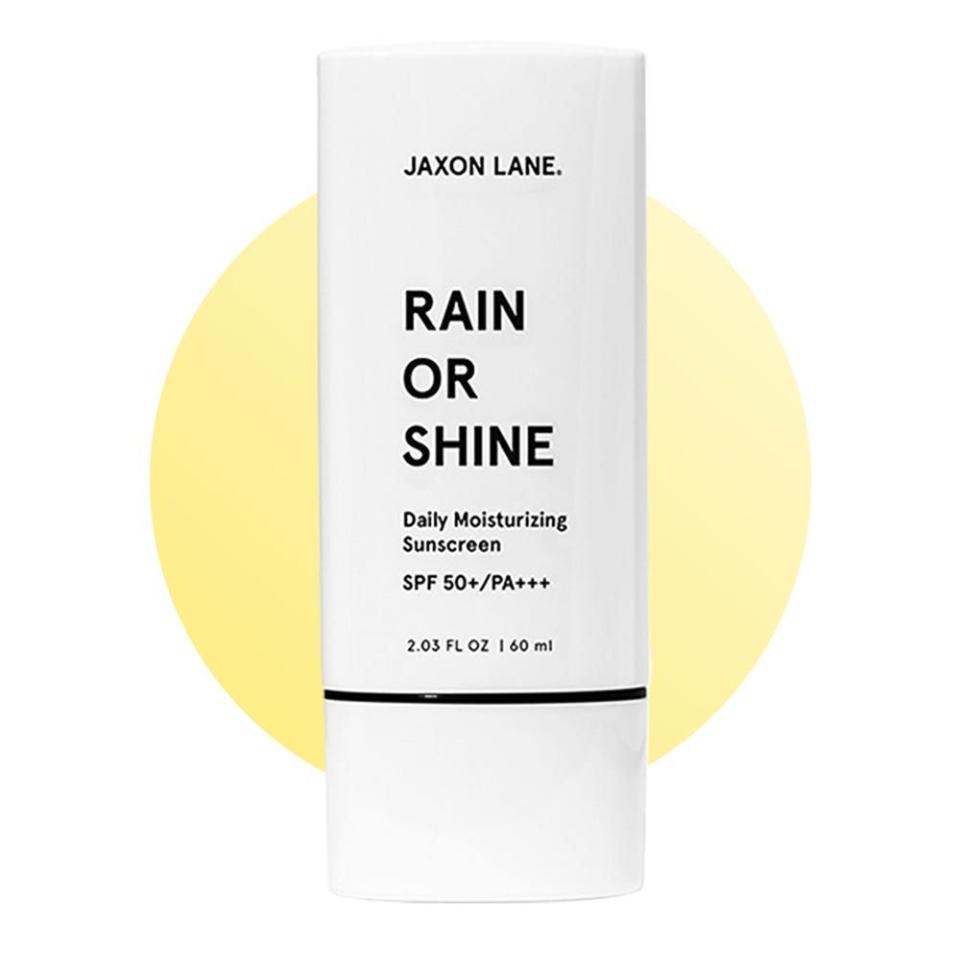 <p><a href="https://go.redirectingat.com?id=74968X1596630&url=https%3A%2F%2Fwww.saksfifthavenue.com%2Fproduct%2Fjaxon-lane-rain-or-shine-daily-moisturizing-sunscreen-0400015121010.html&sref=https%3A%2F%2F" rel="nofollow noopener" target="_blank" data-ylk="slk:Shop Now;elm:context_link;itc:0;sec:content-canvas" class="link ">Shop Now</a></p><p>Rain or Shine Daily Moisturizing Sunscreen</p><p>saksfifthavenue.com</p><p>$32.00</p>