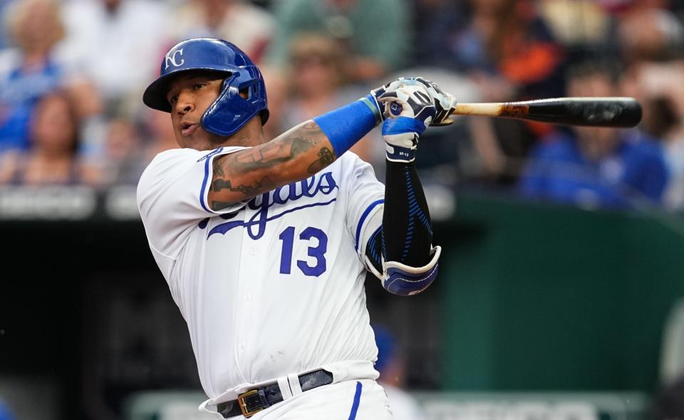 The Royals' Salvador Perez tied for the major league lead with 48 home runs last season.