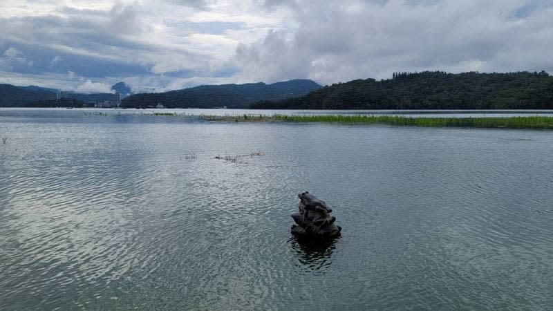 有立式划槳（SUP）玩家闖入九蛙疊像水域（圖）近距離「賞蛙」，日月潭國家風景區管理處26日指出，超出公告水域遊憩活動範圍，可開罰遊客1至5萬元。（中央社資料照）