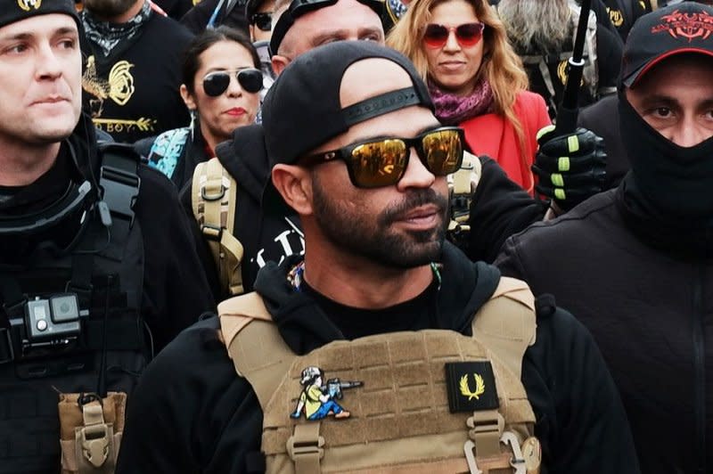 Far-right ex-Proud Boys leader Enrique Tarrio will be sentenced Wednesday for seditious conspiracy and other felonies for the Jan. 6, 2021 attack on the U.S. Capitol intended to stop the peaceful transfer of presidential power. Tarrio pictured during a march into Freedom Plaza, in Washington, DC, Dec. 12, 2020. EPA-EFE/GAMAL DIAB