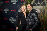 <p>Both soap stars, Kelly Ripa and Mark Consuelos fell in love on screen as actors on “All My Children.” Their chemistry was undeniable — and their characters even got married. Wedding bells also occurred for the couple in real life when the two married in 1998. Ripa has openly discussed their frugal wedding, which included a $199 dress that she wore. In 2016, the couple celebrated their 20th wedding anniversary and Kelly spoke about the dress, telling her “Live! With Kelly” audience that “its still fits!” She went on to say that the dress was “the best $199 [she’s] ever spent.” The couple also have three children together, Lola, Joaquin and Michael. </p>