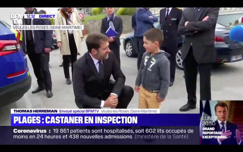 Distanciation sociale ? (Capture écran @BFMTV)