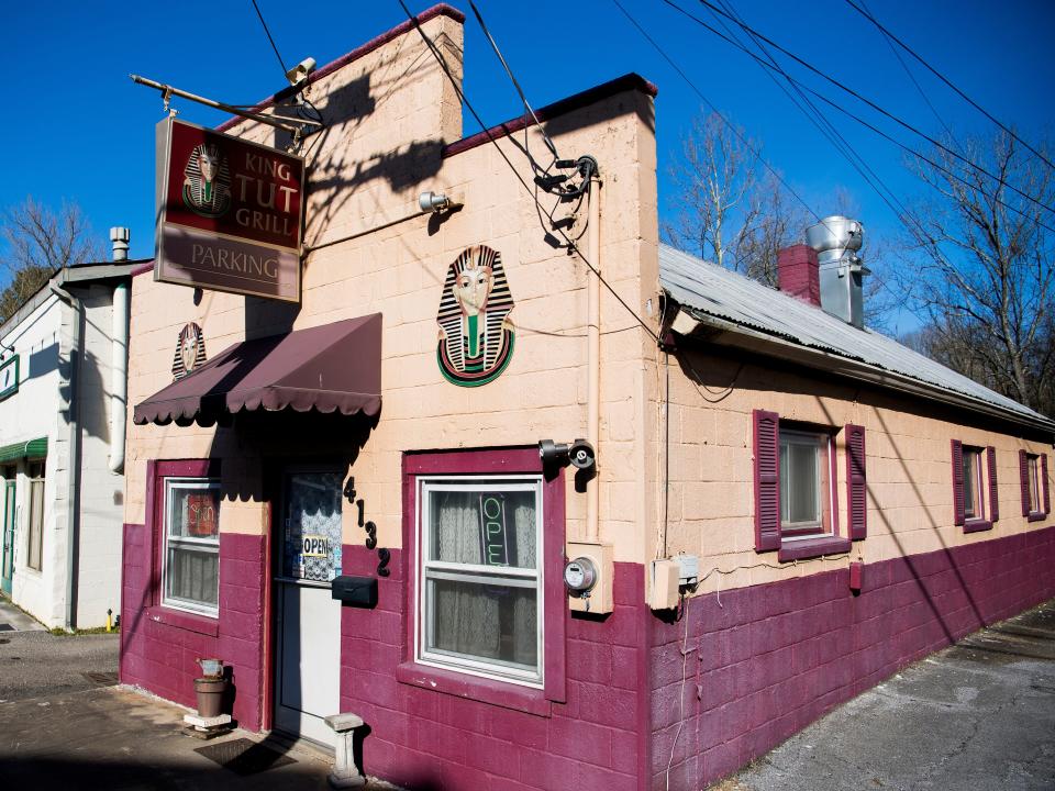 King Tut Grill stands on Martin Mill Pike in South Knoxville on Wednesday, February 13, 2019. Owner Seham Girgis says she will have to close the iconic restaurant if she cannot find a way to comply with KUB's grease control program.