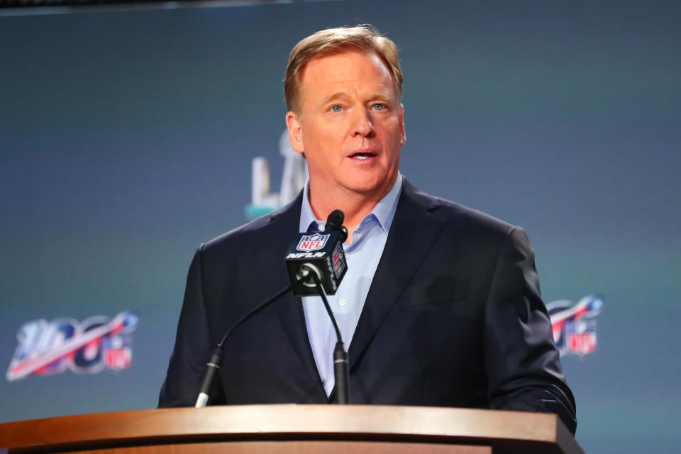 Commissioner Roger Goodell and the NFL owners relaxed the league's marijuana policy in the new CBA. (Photo by Rich Graessle/PPI/Icon Sportswire via Getty Images)