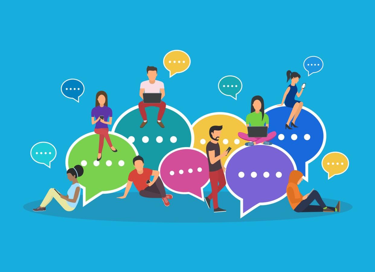 <span class="caption">In online communities, people can explore their interests – even if they're not common ones.</span> <span class="attribution"><a class="link " href="https://www.gettyimages.com/detail/illustration/speech-bubbles-for-comment-royalty-free-illustration/903294148" rel="nofollow noopener" target="_blank" data-ylk="slk:tomass2015/iStock/Getty Images Plus via Getty Images;elm:context_link;itc:0;sec:content-canvas">tomass2015/iStock/Getty Images Plus via Getty Images</a></span>