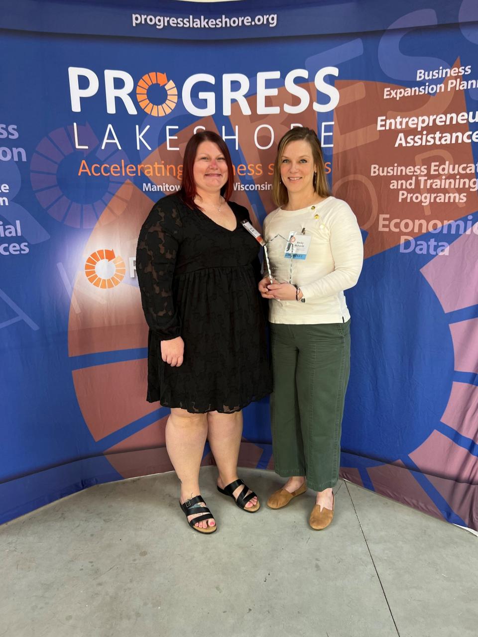 Summit Clinical Services collects its Entrepreneurial Achievement Award at the 12th annual Progress Lakeshore Excellence in Economic Development Awards May 9.
